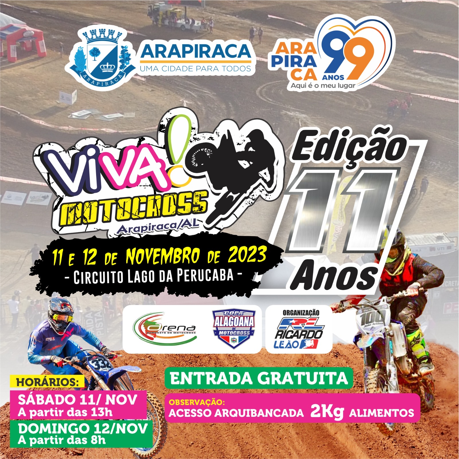 Calendário esportivo: Viva Motocross chega à 11ª edição e vai